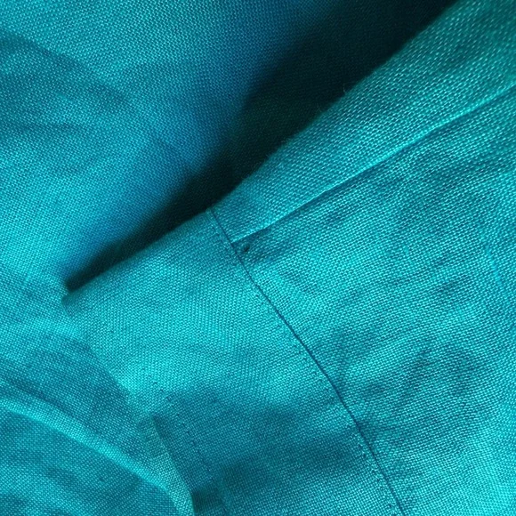 Talbots Blouse Pure Irish Linen Women 16p Petite Button Up Minimalist Resort - Picture 5 of 5